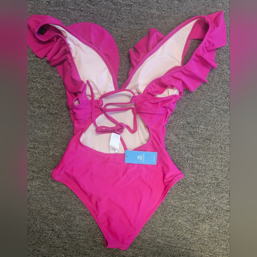 Pink Ruffled One-Piece Swimsuit... - Picture 5 of 5